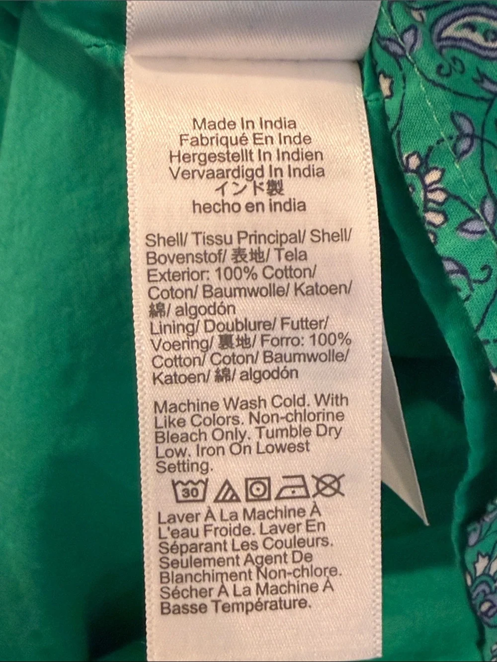 J. Crew Teal Green Floral Long-Sleeve Button Dress